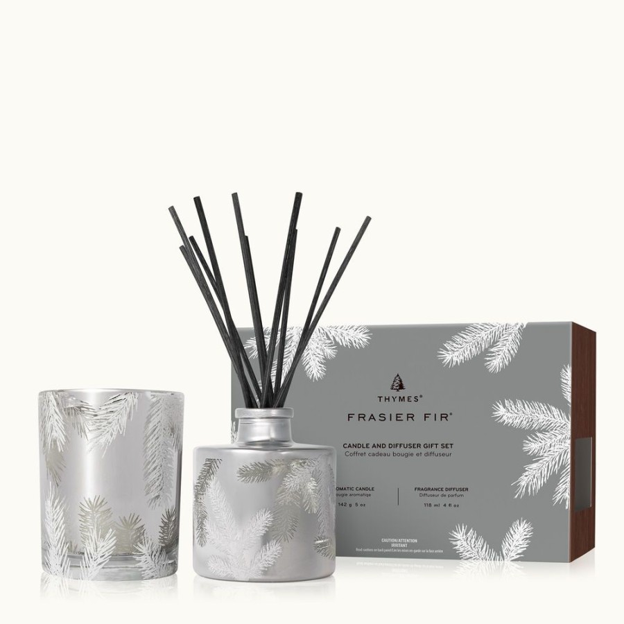 Home Fragrance Thymes | Frasier Fir Candle And Diffuser Gift Set