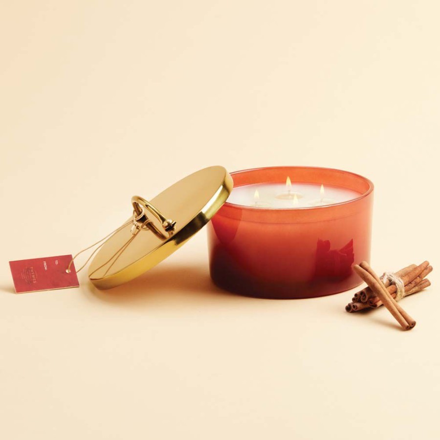 Home Fragrance Thymes | Simmered Cider Harvest Red 4-Wick Candle