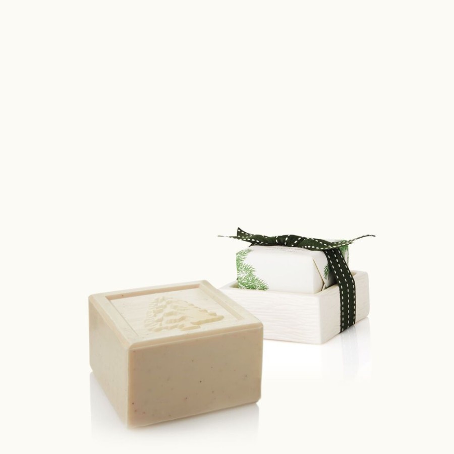 Bath And Body Thymes | Frasier Fir Bar Soap And Dish Set