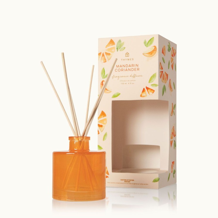 Home Fragrance Thymes | Mandarin Coriander Petite Reed Diffuser