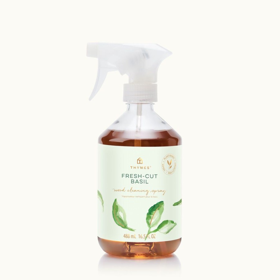 Home Care Thymes | Fresh-Cut Basil Wood Cleaning Spray