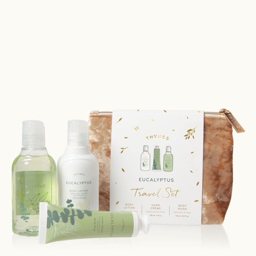 Bath And Body Thymes | Eucalyptus Travel Set With Beauty Bag