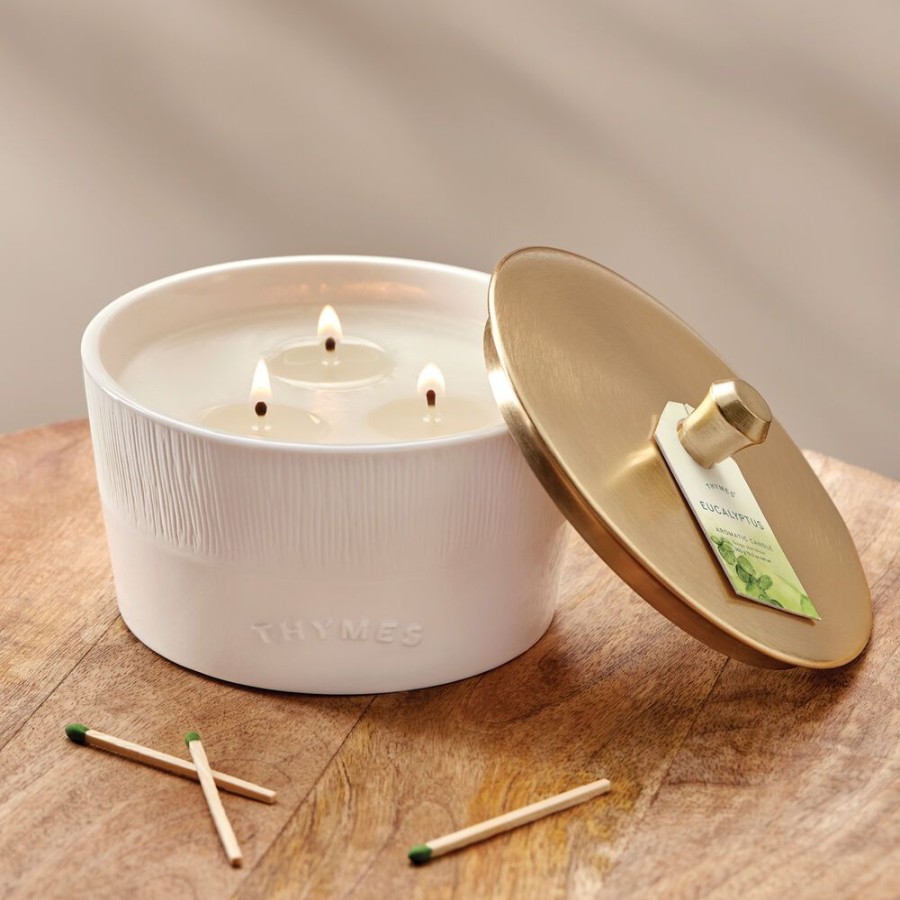 Home Fragrance Thymes | Eucalyptus Statement 3-Wick Candle