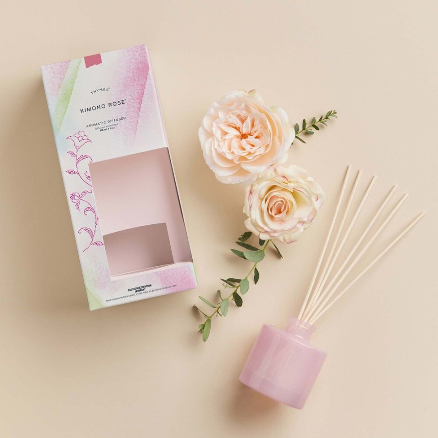 Home Fragrance Thymes | Kimono Rose Petite Reed Diffuser