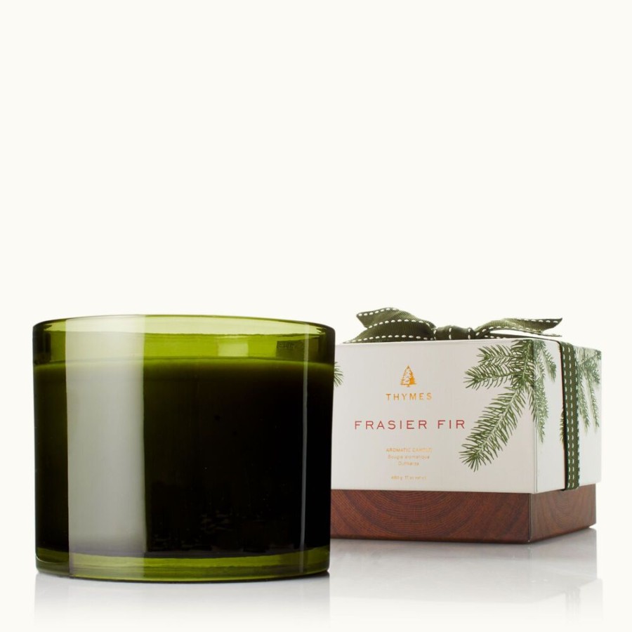 Home Fragrance Thymes | Frasier Fir Green 3-Wick Candle