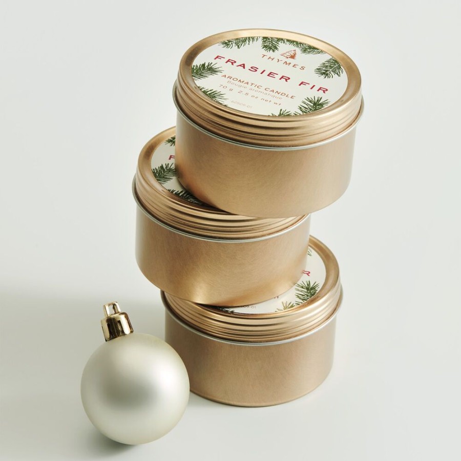 Home Fragrance Thymes | Frasier Fir Travel Tin Candle