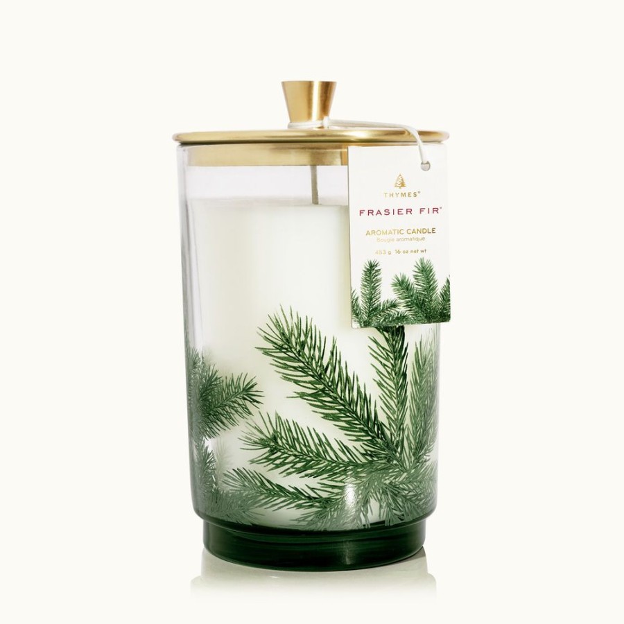 Home Fragrance Thymes | Frasier Fir Heritage Large Pine Needle Luminary