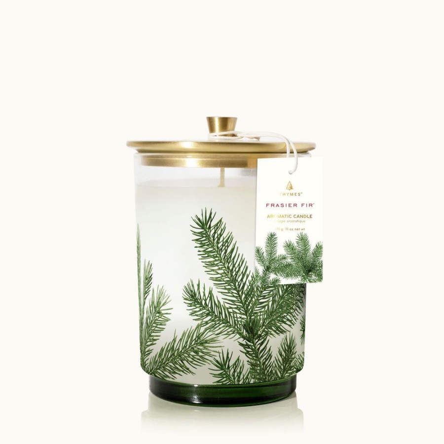 Home Fragrance Thymes | Frasier Fir Heritage Medium Pine Needle Luminary