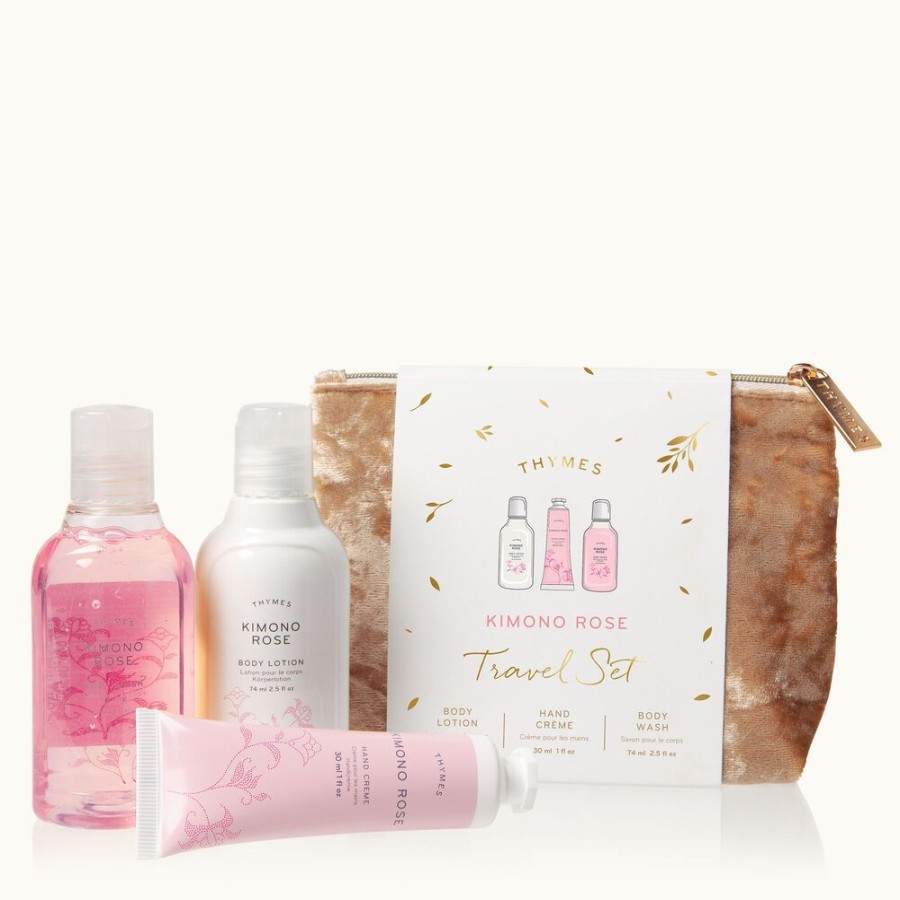 Bath And Body Thymes | Kimono Rose Travel Set With Beauty Bag