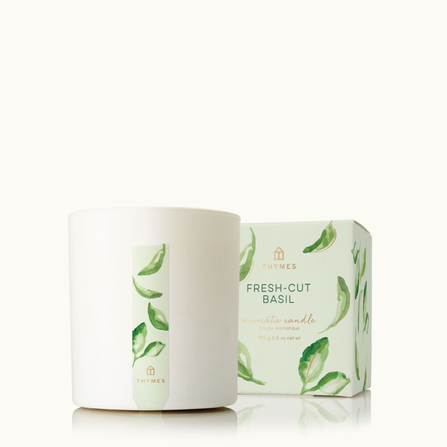 Home Fragrance Thymes | Fresh-Cut Basil Poured Candle