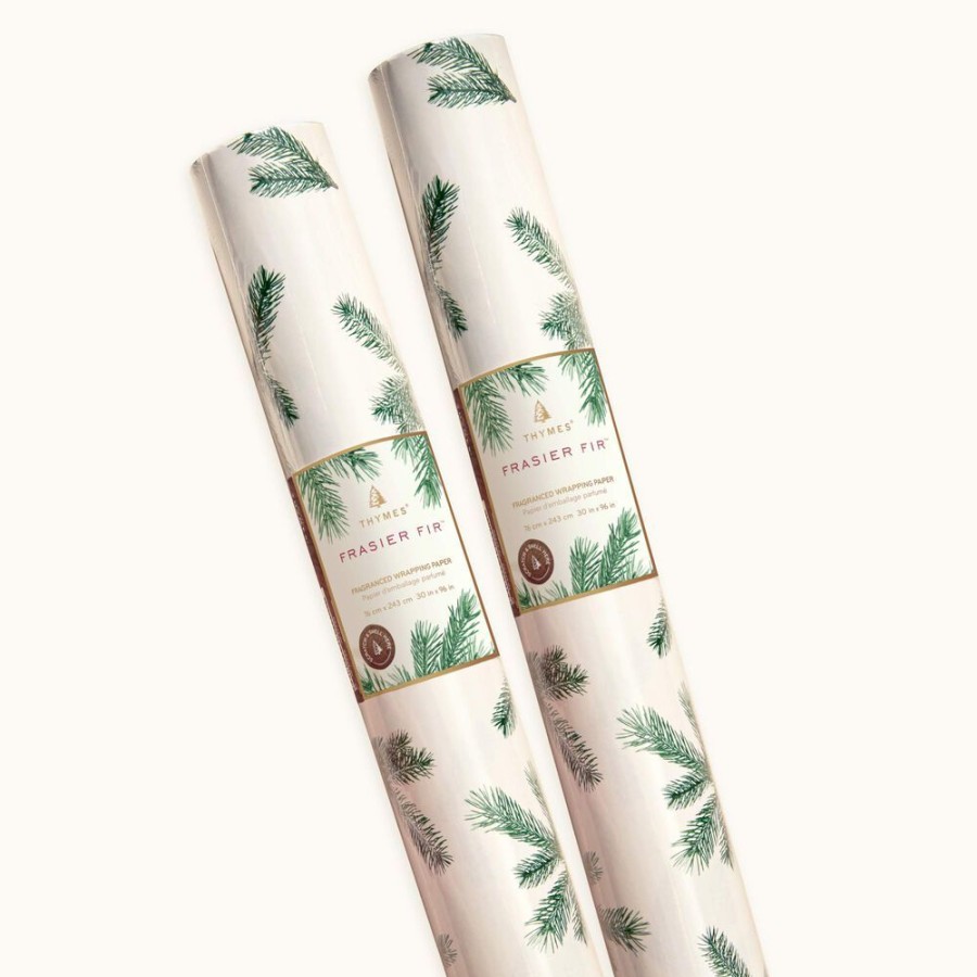 Home Fragrance Thymes | Frasier Fir Fragranced Wrapping Paper, 2 Pack