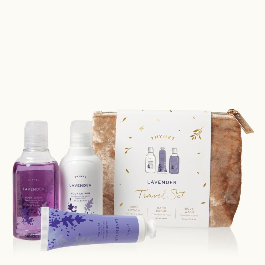 Bath And Body Thymes | Lavender Travel Set With Beauty Bag