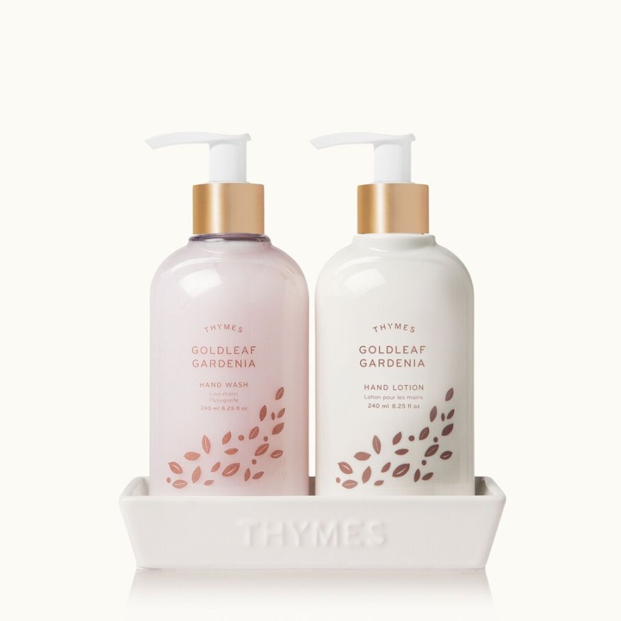 Bath And Body Thymes | Goldleaf Gardenia Sink Set