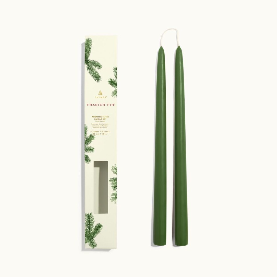 Home Fragrance Thymes | Frasier Fir 12" Taper Candle Set