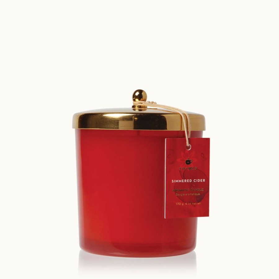 Home Fragrance Thymes | Simmered Cider Harvest Red Poured Candle