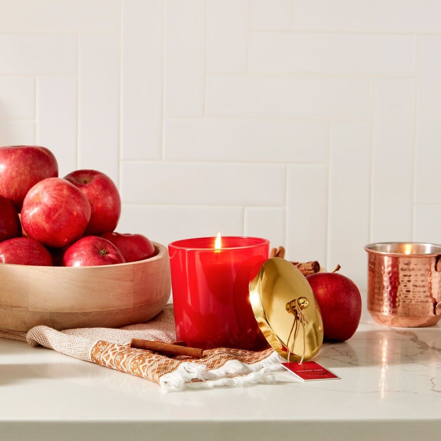 Home Fragrance Thymes | Simmered Cider Harvest Red Poured Candle