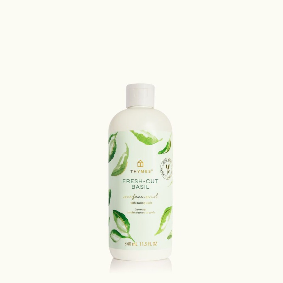 Home Care Thymes | Fresh-Cut Basil Surface Scrub