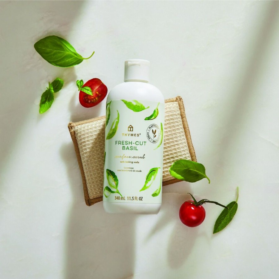 Home Care Thymes | Fresh-Cut Basil Surface Scrub