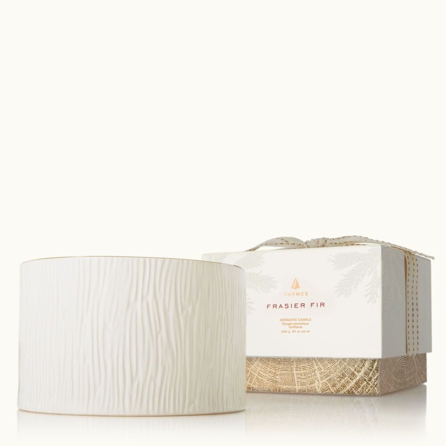 Home Fragrance Thymes | Frasier Fir Ceramic 3-Wick Candle