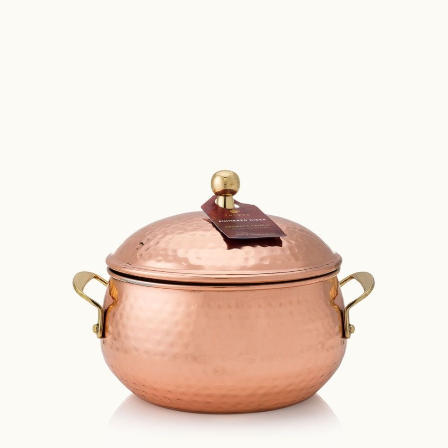 Home Fragrance Thymes | Simmered Cider Copper Pot 3-Wick Candle