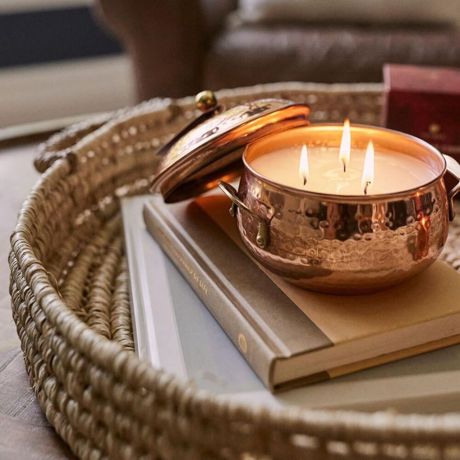 Home Fragrance Thymes | Simmered Cider Copper Pot 3-Wick Candle