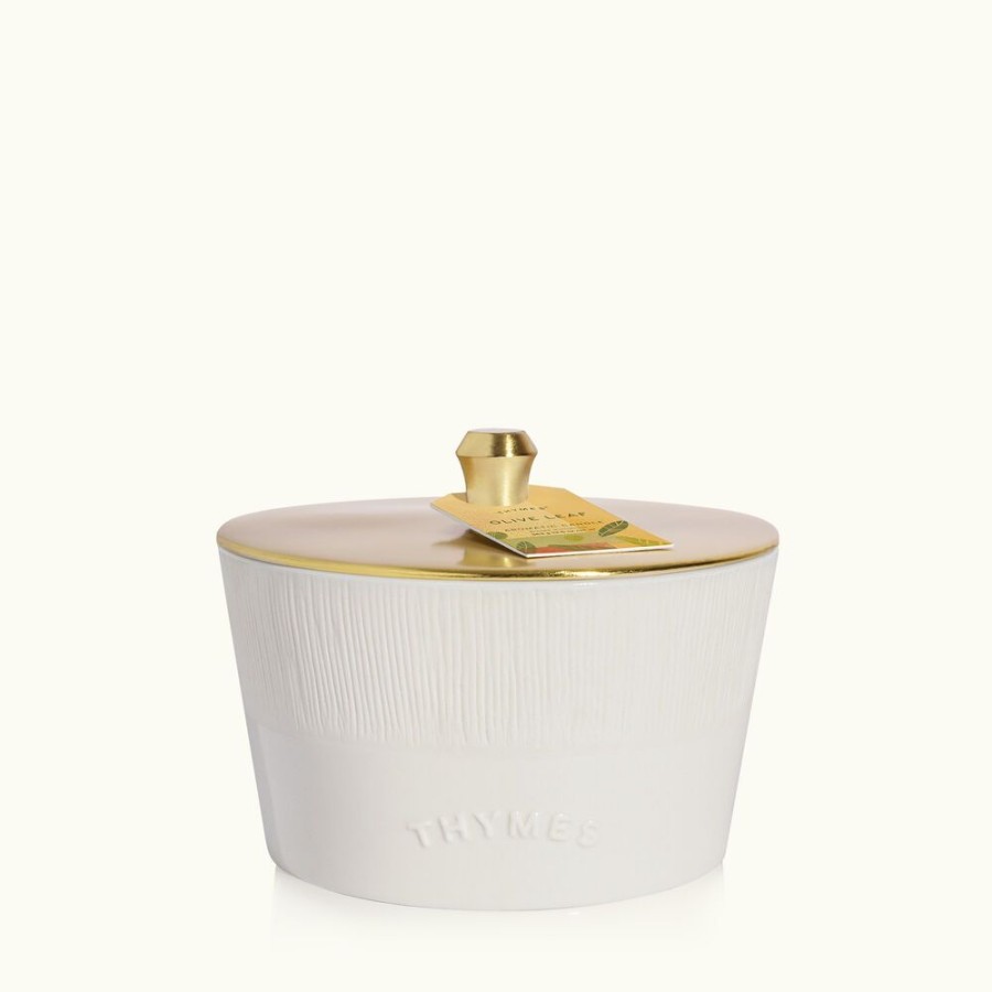 Home Fragrance Thymes | Olive Leaf Statement 3-Wick Candle