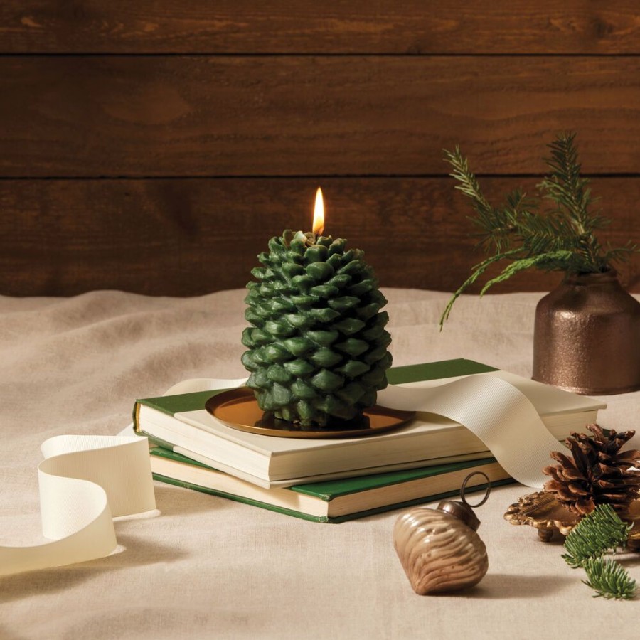 Home Fragrance Thymes | Frasier Fir Petite Molded Pinecone Candle