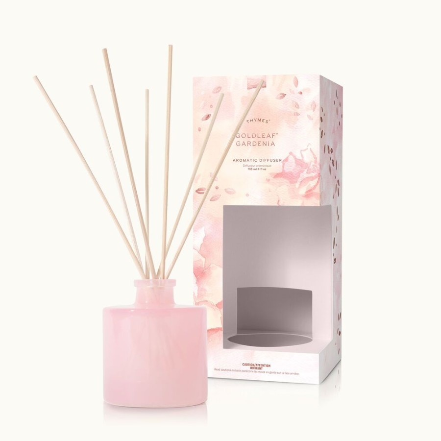 Home Fragrance Thymes | Goldleaf Gardenia Petite Reed Diffuser