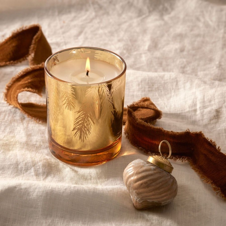 Home Fragrance Thymes | Frasier Fir Gilded Gold Poured Candle