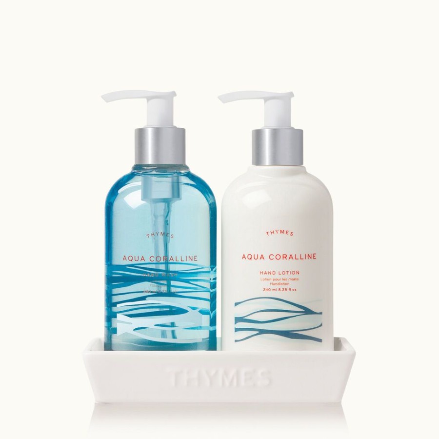 Bath And Body Thymes | Aqua Coralline Sink Set