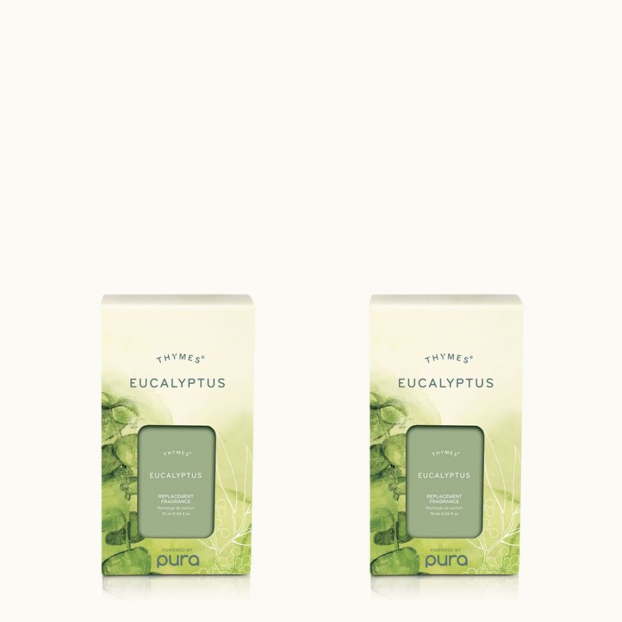 Home Fragrance Thymes | Eucalyptus Pura Diffuser Refill 2-Pack Bundle