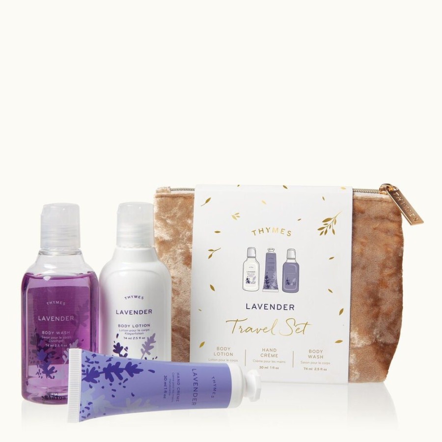 Bath And Body Thymes | Lavender Travel Set With Beauty Bag