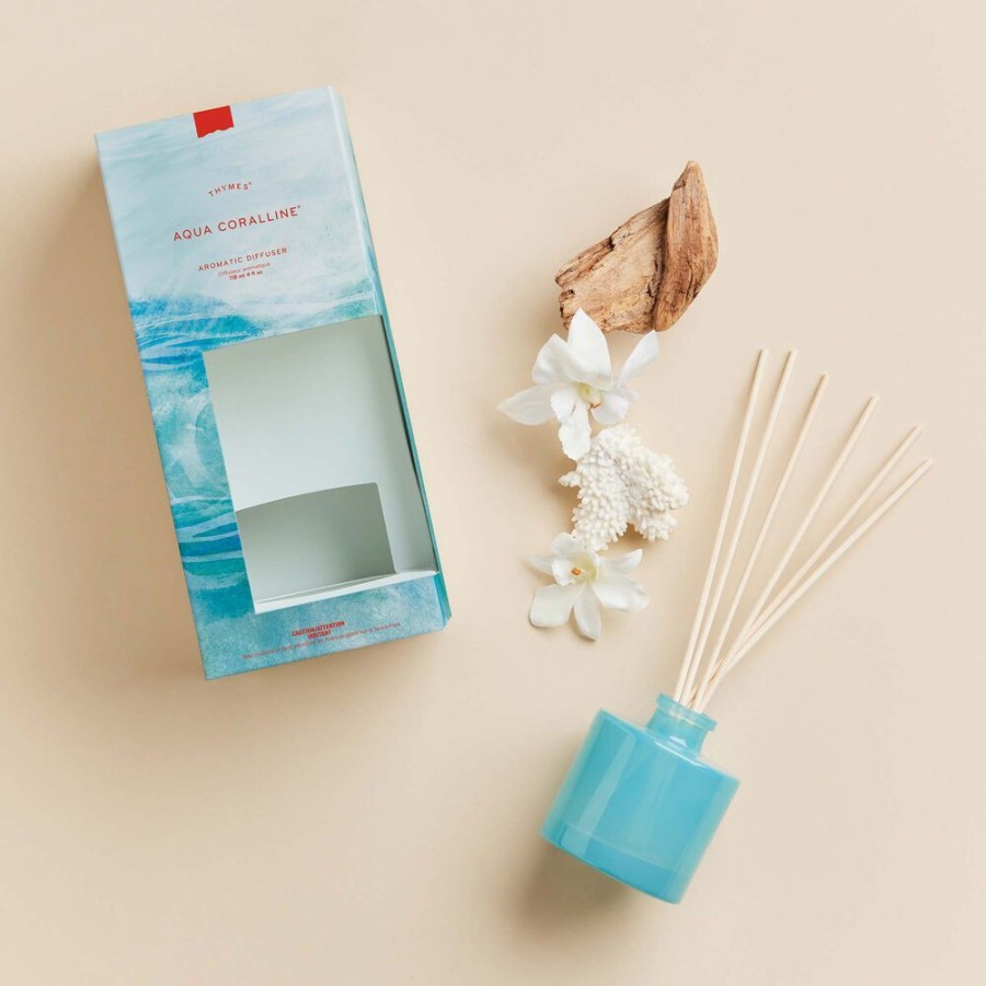 Home Fragrance Thymes | Aqua Coralline Petite Reed Diffuser