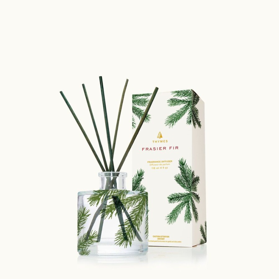 Home Fragrance Thymes | Frasier Fir Petite Pine Needle Reed Diffuser