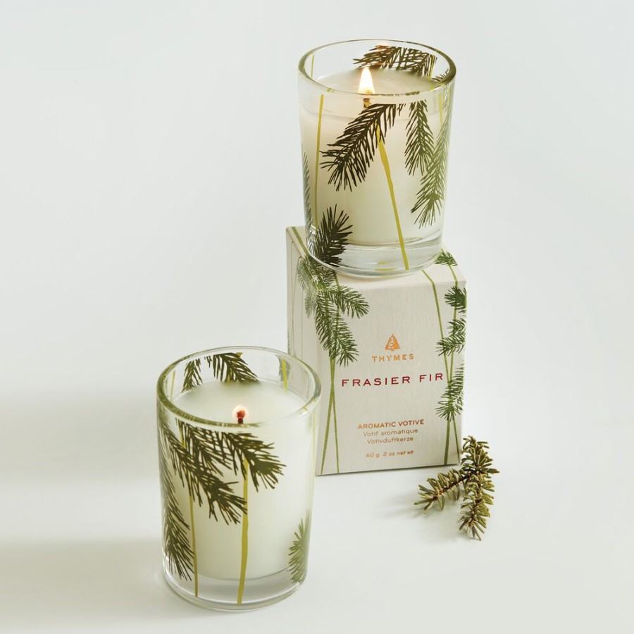 Home Fragrance Thymes | Frasier Fir Pine Needle Votive Candle