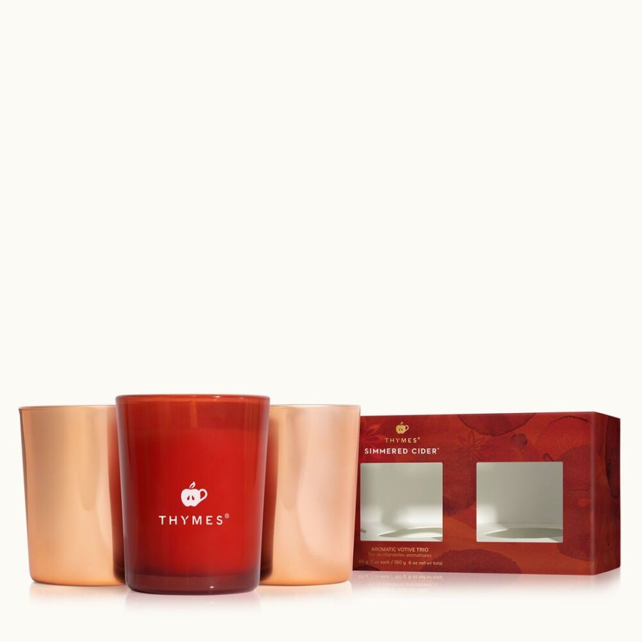 Home Fragrance Thymes | Simmered Cider Aromatic Votive Trio