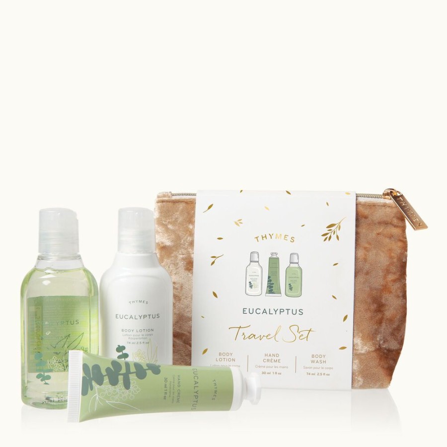 Bath And Body Thymes | Eucalyptus Travel Set With Beauty Bag