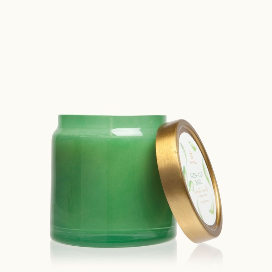 Home Fragrance Thymes | Fresh-Cut Basil Statement Poured Candle